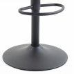 Tabouret de bar Solenne réglable pivotant chenille gris foncé