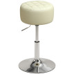 Tabouret de bar Solova réglable pivotant cuir PU blanc