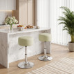 Tabouret de bar Solova réglable pivotant cuir PU blanc