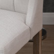 Tabouret de bar Vilririo rembourré bois massif gris naturel