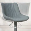 Solinena Lot de 2 tabourets de bar réglables pivotants similicuir gris