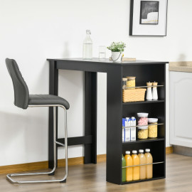 Table de bar Alac table haute de cuisine mange debout noir