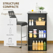 Table de bar Alac table haute de cuisine mange debout noir