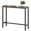 Vilo Table de bar haute rectangulaire cuisine salle à manger marron rustique