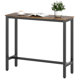 Vilo Table de bar haute rectangulaire cuisine salle à manger marron rustique