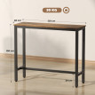 Vilo Table de bar haute rectangulaire cuisine salle à manger marron rustique