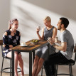 Vilo Table de bar haute rectangulaire cuisine salle à manger marron rustique