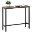 Vilo Table de bar haute rectangulaire cuisine salle à manger marron rustique