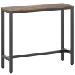 Vilo Table de bar haute rectangulaire cuisine salle à manger marron rustique