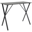 Olas Table de bar industrielle effet marbre noir