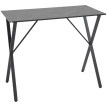 Olas Table de bar industrielle effet marbre noir
