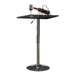 Table de bar Falenane bistro pivotante hauteur réglable noir
