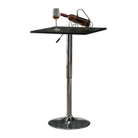 Table de bar Falenane bistro pivotante hauteur réglable noir