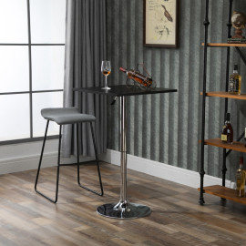 Table de bar Falenane bistro pivotante hauteur réglable noir