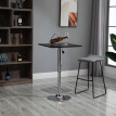 Table de bar Falenane bistro pivotante hauteur réglable noir