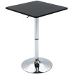 Table de bar Falenane bistro pivotante hauteur réglable noir
