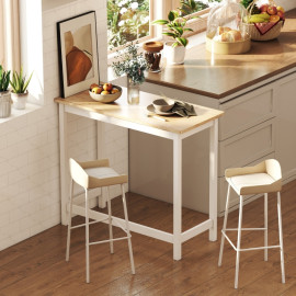 Produit Perelson comptoir de bar imitation chêne blanc