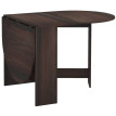 Felara Table pliante console gain de place bois marron