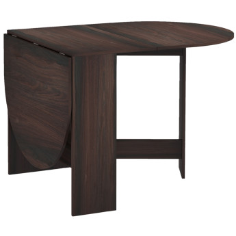 Felara Table pliante console gain de place bois marron