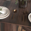 Felara Table pliante console gain de place bois marron