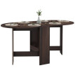 Felara Table pliante console gain de place bois marron