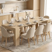 Meroria Table extensible console bois marron clair