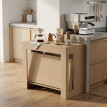 Meroria Table extensible console bois marron clair