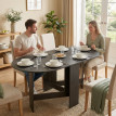 Enria Table de cuisine pliante gain de place noir