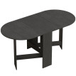 Enria Table de cuisine pliante gain de place noir