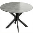Table à manger pliante Elian ronde 2 à 6 personnes gris ciment