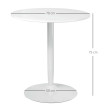 Table à manger Torveova ronde 2 personnes acier blanc