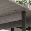 Table à manger Toraro pliable industrielle extensible 4 personnes gris
