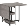 Table à manger Toraro pliable industrielle extensible 4 personnes gris