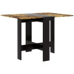 Table pliante Aubvium table de cuisine gain de place brun rustique noir