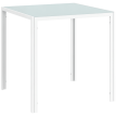 Ilen Table à manger en verre carrée 4 personnes blanc