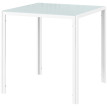 Ilen Table à manger en verre carrée 4 personnes blanc