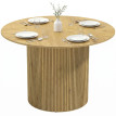 Table à manger ronde Elreys moderne 110 cm chêne