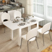 Table extensible Isioay table cuisine salle à manger 6 à 8 personnes blanc