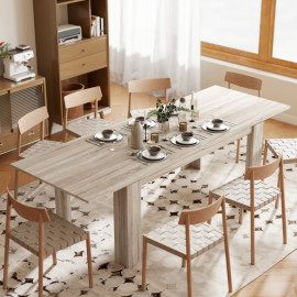 Iseos table à manger extensible chêne