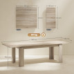 Iseos table à manger extensible chêne