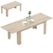 Iseos table à manger extensible chêne