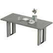 Table à Manger Aubea Industrielle Bois Acier Gris