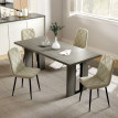 Table à Manger Aubea Industrielle Bois Acier Gris