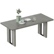 Table à Manger Aubea Industrielle Bois Acier Gris