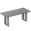 Table à Manger Aubea Industrielle Bois Acier Gris