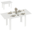 Table Enot extensible salle à manger 6 à 8 personnes blanche