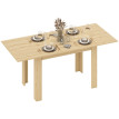 Table de salle à manger Celenine extensible 6 à 8 personnes bois naturel
