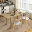 Table de salle à manger Celenine extensible 6 à 8 personnes bois naturel