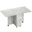 Table à manger pliante Galier extensible rangement roulettes Gris ciment