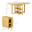 Table pliante Talval bambou naturel